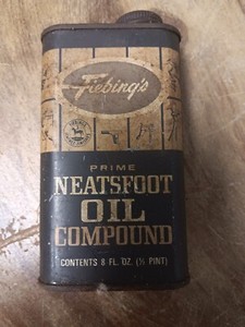 Vintage Fiebing's Neatsfoot Oil Compound 8 Oz Tin Can