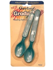 Vintage Gerber Graduate Baby Feeding Spoon 76542 Plastic 1992