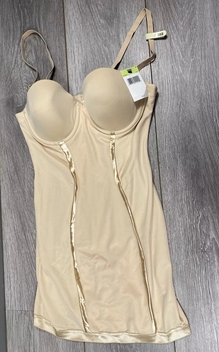 Maidenform Convertible Full Slip 38 B Removable Straps Control