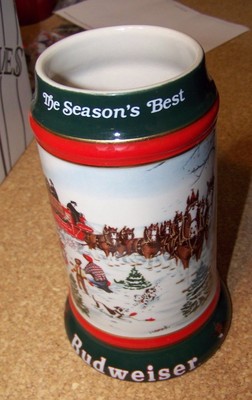Budweiser 1991 The Season's Best handled tankard mug stein cup Anheuser Busch