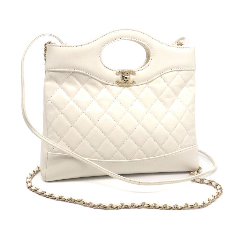 エレガントなホワイト♡【CHANEL】シャネル31ミニトート CHANEL Chanel 31 Shoulder Bag Random Number White Matelasse