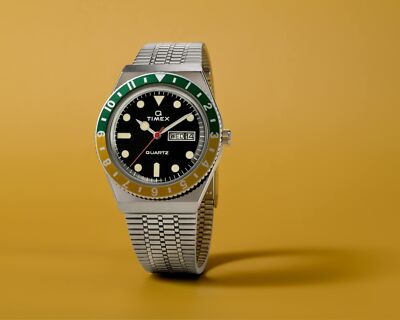 時計 Timex Wristwatch QTimex 38mm TW2U61000 TIMEX Watch Q Timex Black Dial Quartz Japanese Movement 38MM
