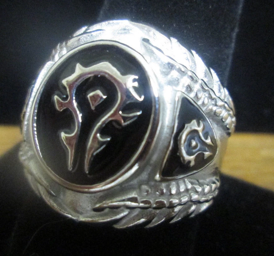 Stainless Steel World of Warcraft Inspired Horde Ring