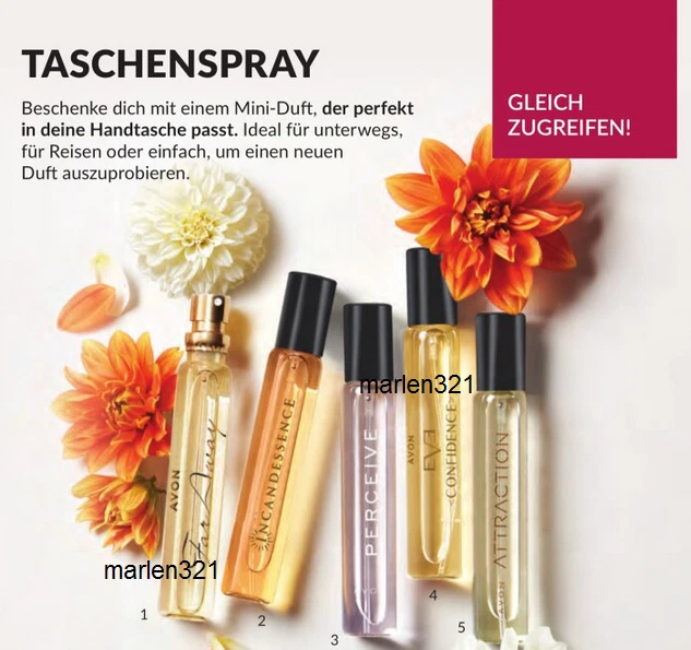AVON 419€/L Taschenspray Eau de Parfum Spray Duft zur Wahl 10 ml EdP Hammerpreis - Bild 2 von 2