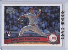 AROLDIS CHAPMAN ROOKIE CARD 2011 Topps RARE DIAMOND ANNIVERSARY SILVER STAMP RC!