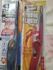 2 lot Pink BGM7R-1/6 Scripto Multi-Purpose Folding Utility Lighters 