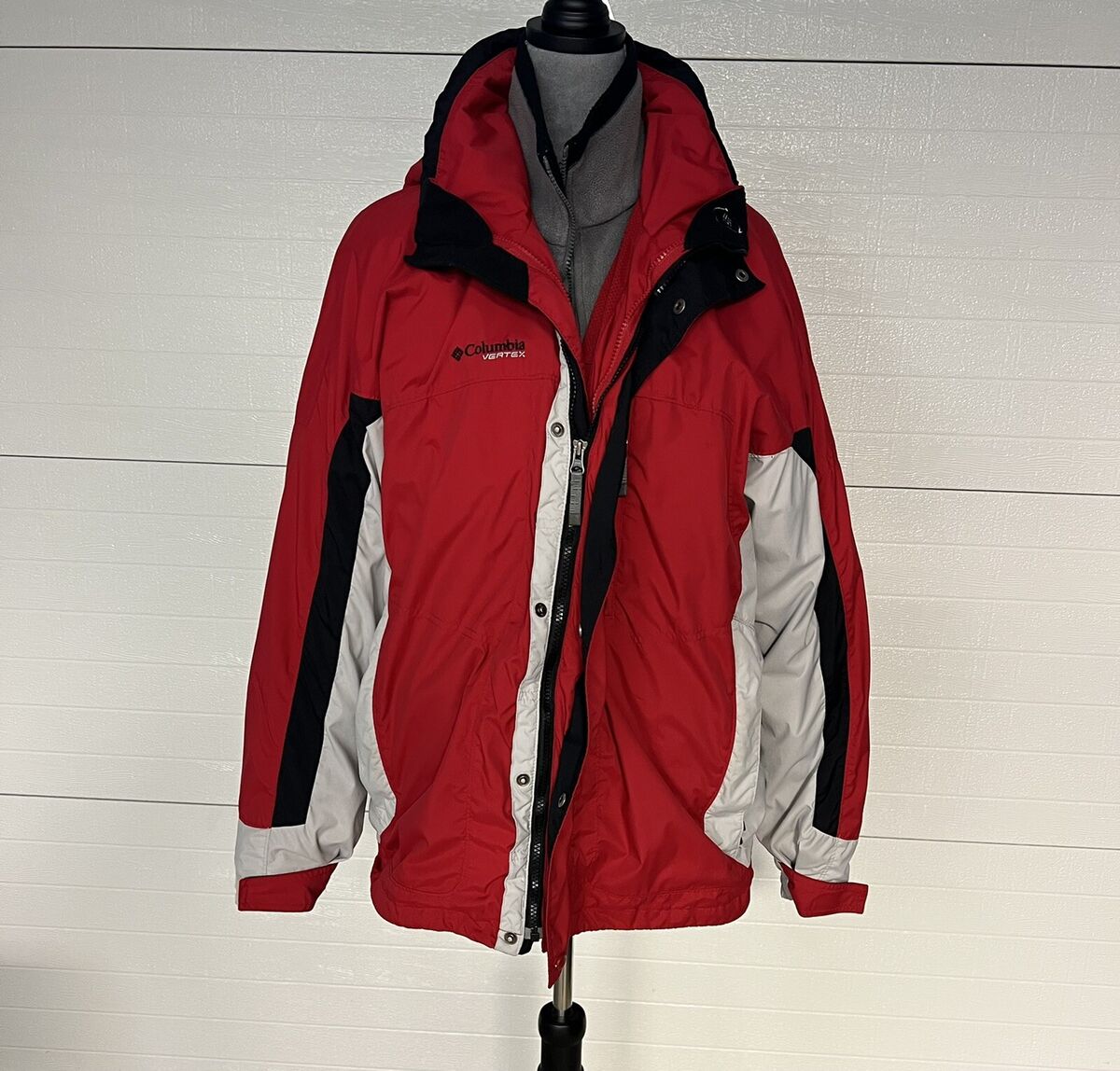 Columbia Vertex Core Bugaboo Mens L Interchange Jacket Red Columbia Vertex Core Bugaboo Mens L Interchange Jacket Red