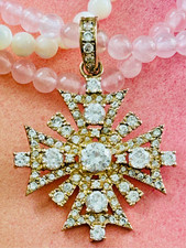 MALTESE CROSS PENDANT Ross Simons Jewelry GEM ENHANCER 925 Sterling Gold Vermeil