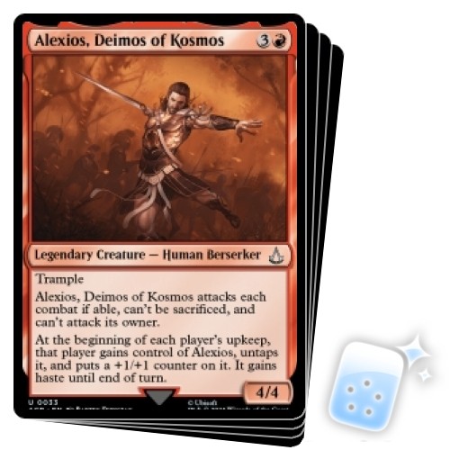 alexios mtg card Search Results and puts a +1/+1 counter on it ALEXIOS, DEIMOS OF KOSMOS X4