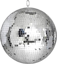 Alytimes Mirror Disco Ball - 8-Inch Cool and Fun Silver Hanging Party Disco...