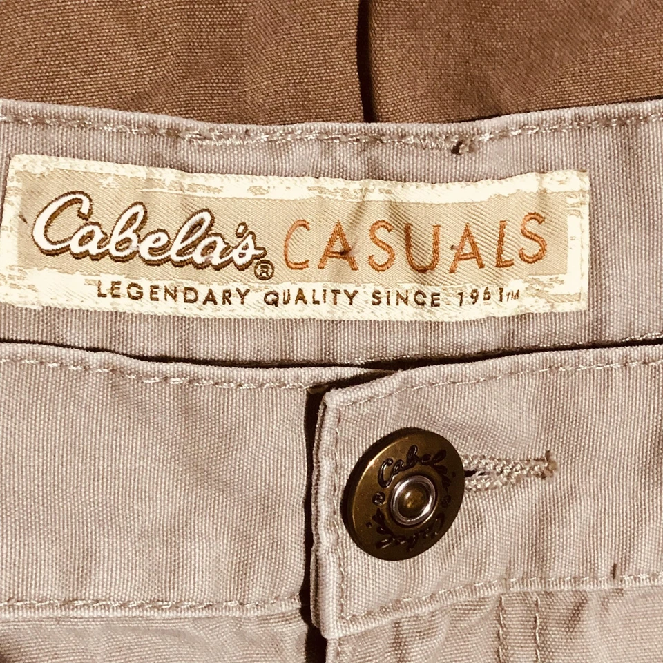 Lote de 7 Pantalones Cortos Informales Cabela's Para Hombre XL Cintura Elástica Algodón Bolsillos Plisados Foto 2 de 4