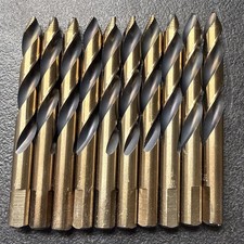 10x, NORSEMAN TYPE 175-VT MECHANIC LENGTH VORTEX POINT DRILL BITS USA MADE 1/2"