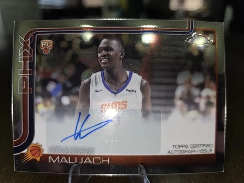 2025 Topps Chrome Auto Rookie Card RC Khaman Maluach DUKE Suns