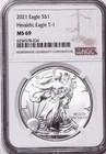 2021 Type 1 American Silver Eagle NGC MS69 Brown Label