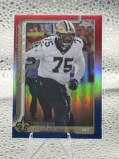 2025 Topps Chrome #219 Taliese Fuaga Red White and Blue Refractor