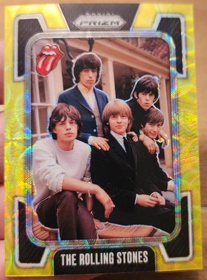 JAGGER RICHARDS WOOD ROLLING STONES 2025 PRIZM YELLOW SCOPE REFRACTOR 96/199 #5