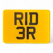 9" X 7" Motorbike Number Plate - Road Legal, MOT Compliant, GB Marked, Yellow 7 thumbnail image