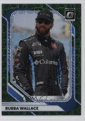 2026 Panini Donruss NASCAR Optic Green Velocity Prizm /99 Bubba Wallace #4 4d5