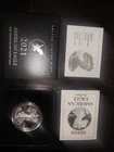 2021 American Silver Eagle Type 2 proof coin