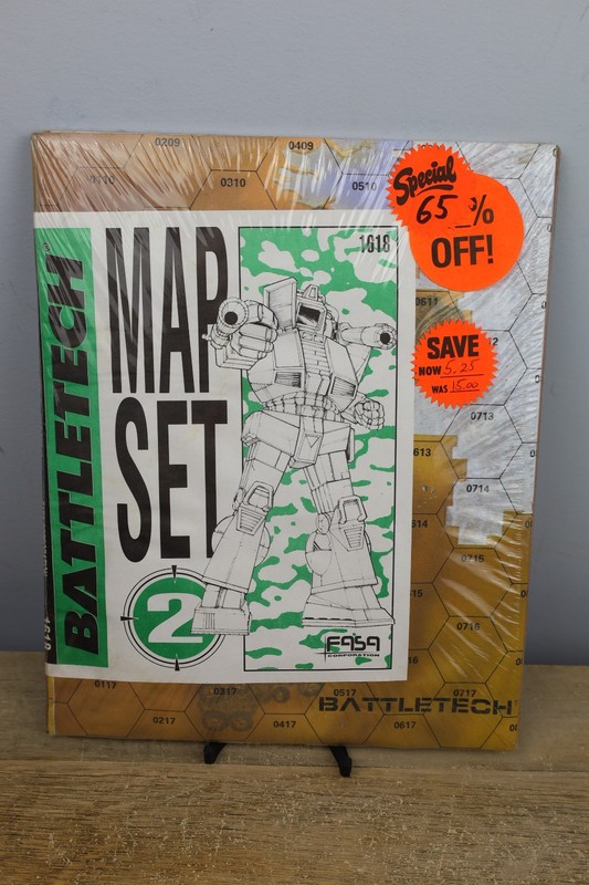Vintage 1988 8pc Battletech Terrain Hex Map Set #2 FASA 1618 - New, Sealed