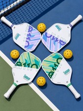 A11N Lumina Fiberglass Pickleball Paddle Set 4 Paddles 4 Balls USAPA Approved