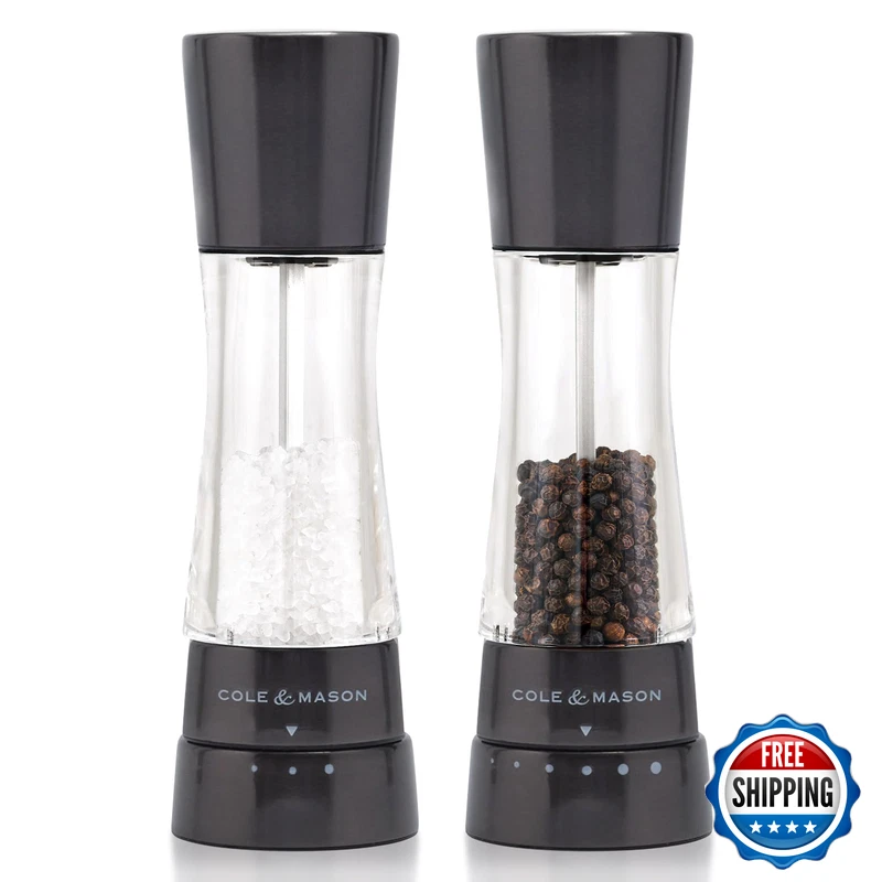Cole & Mason Cole Mason Derwent Salt And Pepper Grinder Set - Refillable Salt