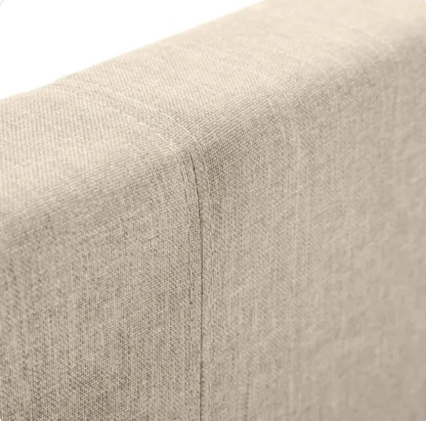 Julian Bowen Rialto 150cm Fabric Bed Frame-Oatmeal (Cream) - Image 4 of 4