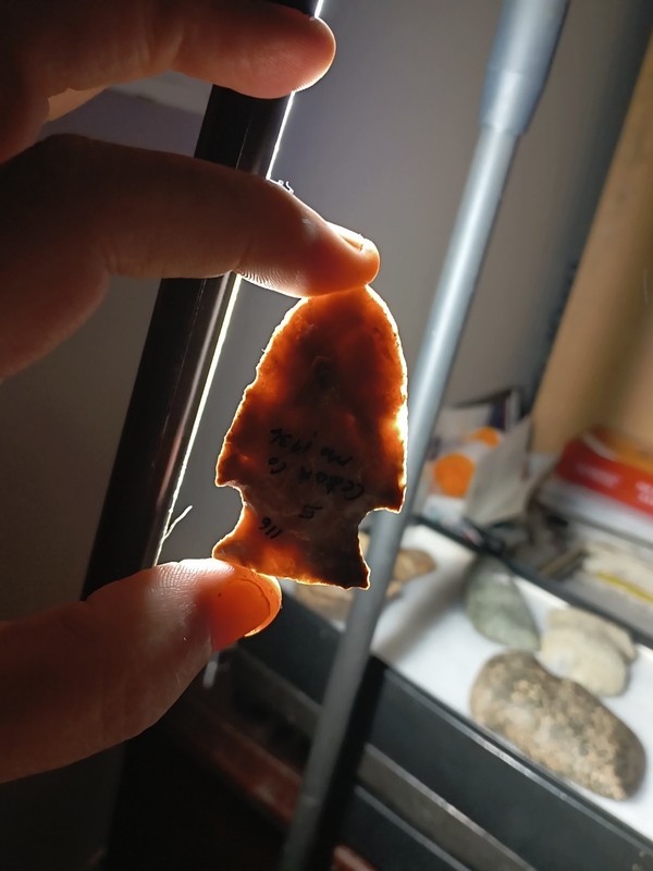 Authentic Missouri Novaculite Hopewell Point Indian Arrowhead Artifact