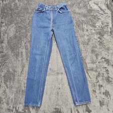 VTG Levis Jeans Womens 10 24" Blue Orange Tab 70s USA Made High Rise Denim Pants