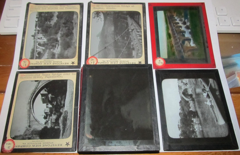 Vintage Antique Early 1900s Lot 11 Keystone View Company Glass Slides Bridges #4