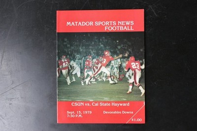 Matador Sports News Football Sept 15 1979 CSUN vs Cal State Hayward Program