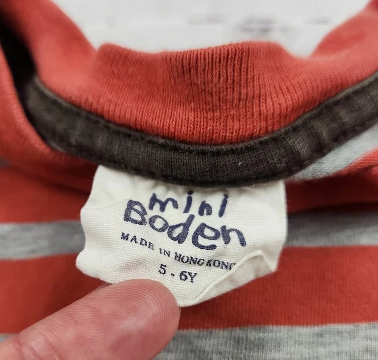 Vintage Y2K - Mini Boden Striped Long Sleeve Monkey Banana Applique Shirt - Image 4 of 4