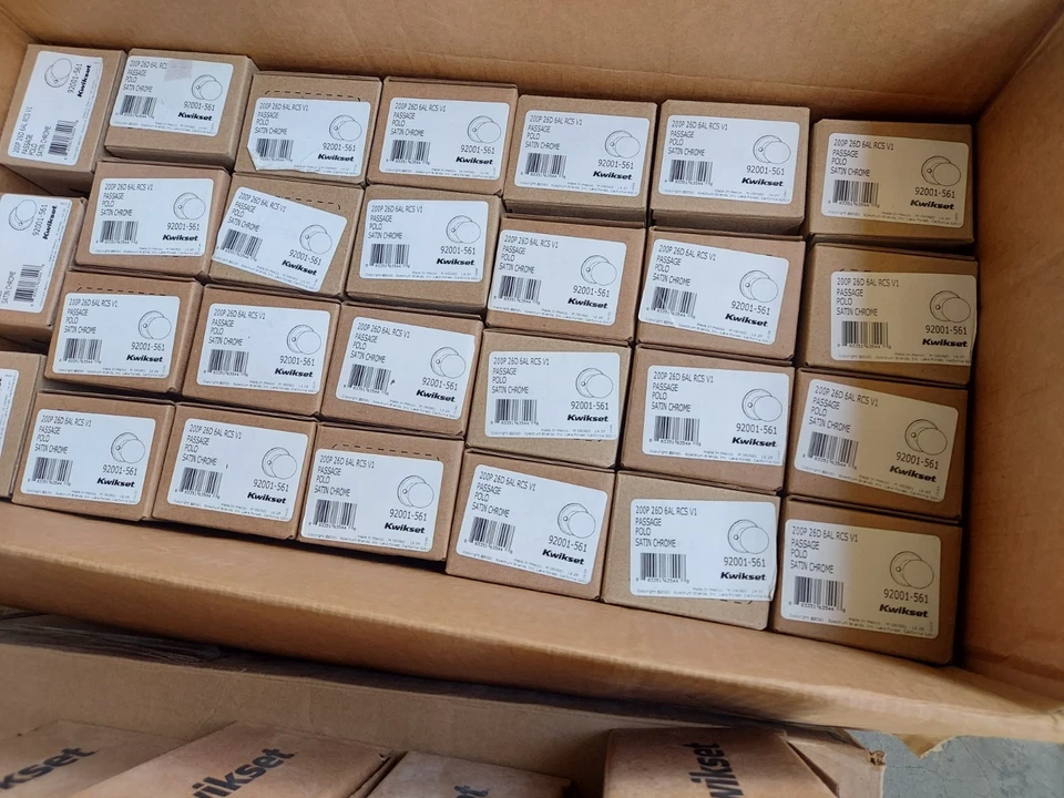 **ESTUCHE DE 30** Kwikset POLO perillas de paso cromadas satinadas lote a granel *NUEVO* Foto 2 de 4