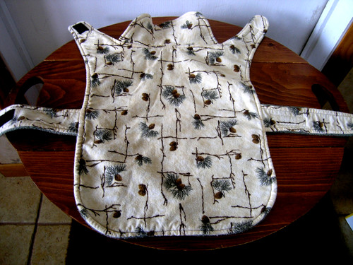 Handmade Flannel Dog Coat Reversable Small Dog