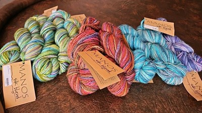 Manos Del Uruguay Merino Wool Silk Blend, Lot Of 8 Beautiful Skeins!