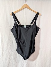 SWIM 365 TUMMY CONTROL ONE PIECE TANK STYLE SWIMSUIT 28-5616-9 BLACK SZ 24W NWT