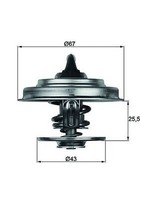 Mahle TX 18 87D Thermostat KüHlmittel Mit Dichtung 87°C