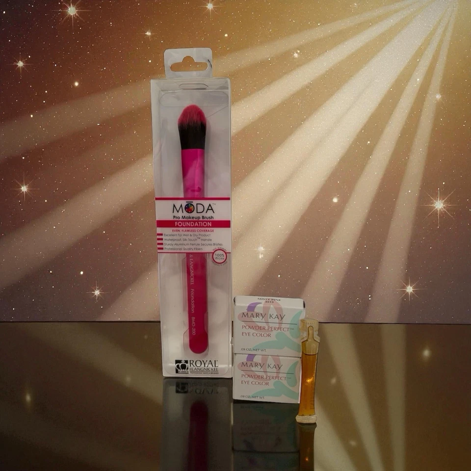 (2) MARY KAY Powder Perfect Eye Color # 2294 FIG 0.09oz with MODA Makeup Brush - Image 3 of 4