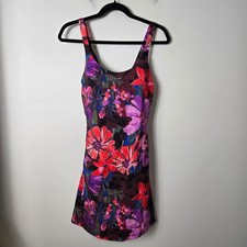 AKHG Size 16 Lost Lake Swim Floral Swimsuit Dress UPF Duluth Trading Co NEW