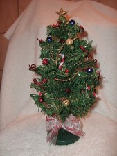 Small artificial pine tabletop tree - 12"