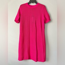 BCBGMaxAzria Women’s Pink Above The Knee Crochet Style Dress With Slip Size XS