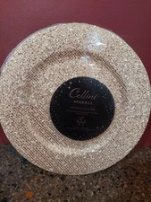 13"Twinkle&Cellini4 Pack Charger Plates,Festival Holiday Touch For Any Occasion