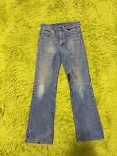 Vintage 70s Levi s Orange Tabs Bootcut Jeans Size 31x31 Blue