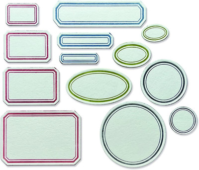 Sizzx Thinlits Die Set 13PK Vintage Labels by Tim Holtz | 665929 | Chapter 3 202