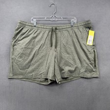 All In Motion Shorts Mens Soft Stretch Olive Heather 2XL NWT Quick Dry UPF 50 