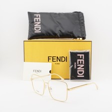 Fendi FE50063U 030 Gold 56mm Eyeglasses New Authentic