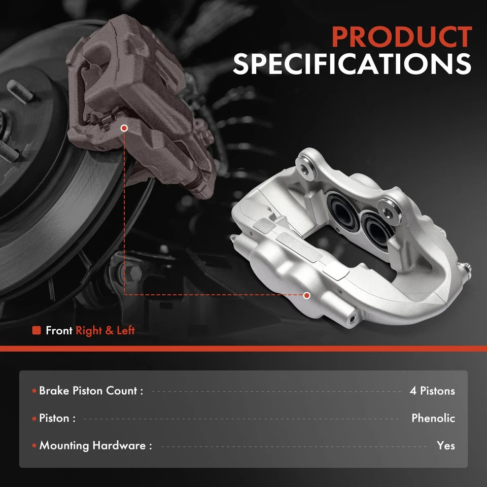 Pinza de freno delantera derecha y derecha 2 piezas con 4 pistones para BMW F30 F32 F22 F34 F36 320i Foto 2 de 4