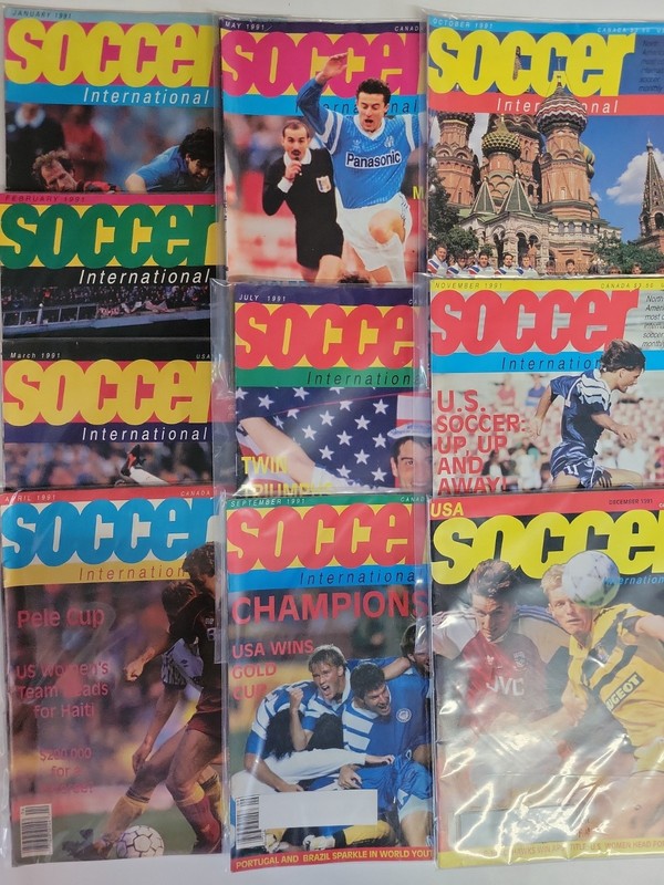 Soccer International Magazine Lot Of 10 Issues. 1991