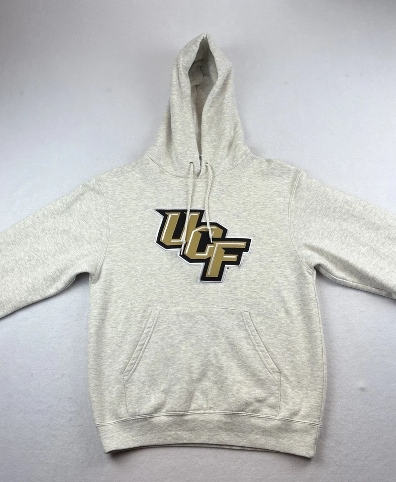 UCF Knights Hoodie Adult Small Light Gray Pocket Drawstring Champion 3D Logo  - Image 2 of 4