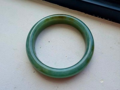 Hetian jade Nephrite Bangle 56m blue sugar Type A Burmese Jade 和田玉新疆切且蓝